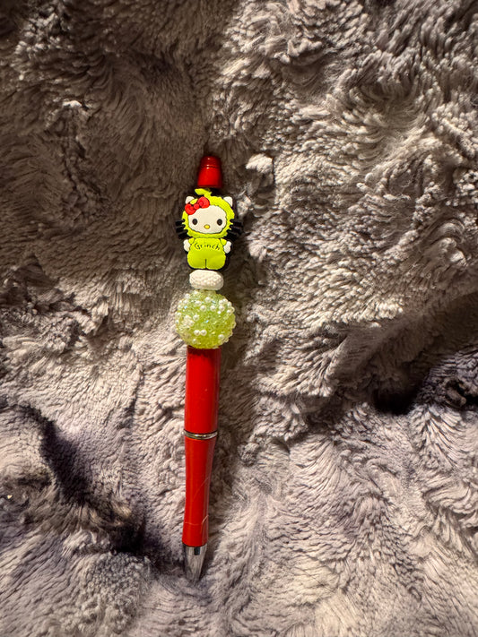 Hello kitty grinch pen