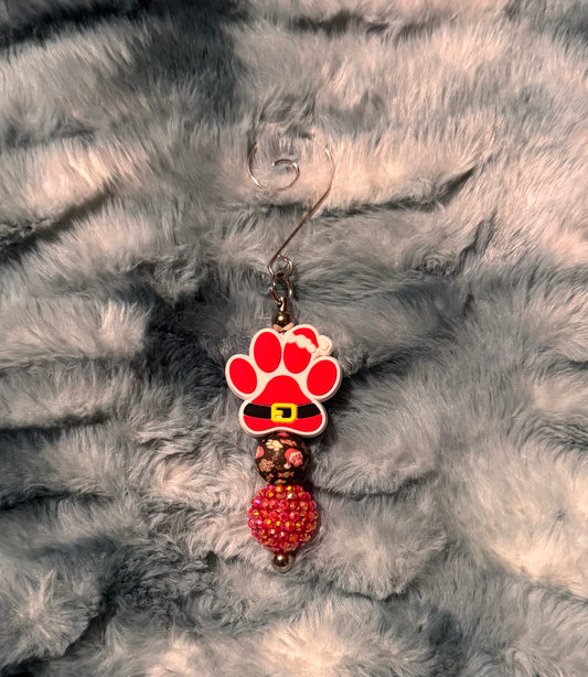 Santa paw ornament