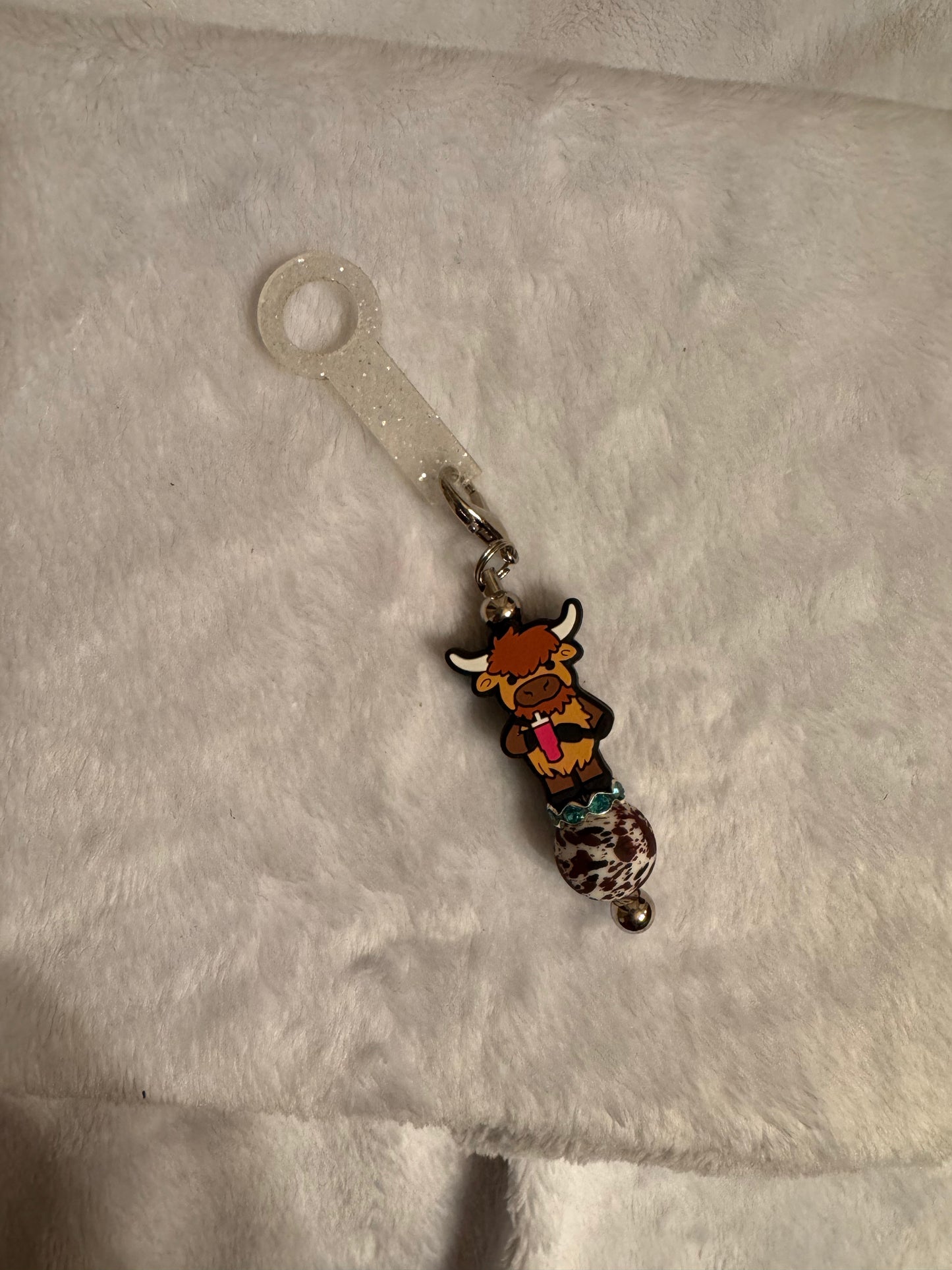 Cow straw charm