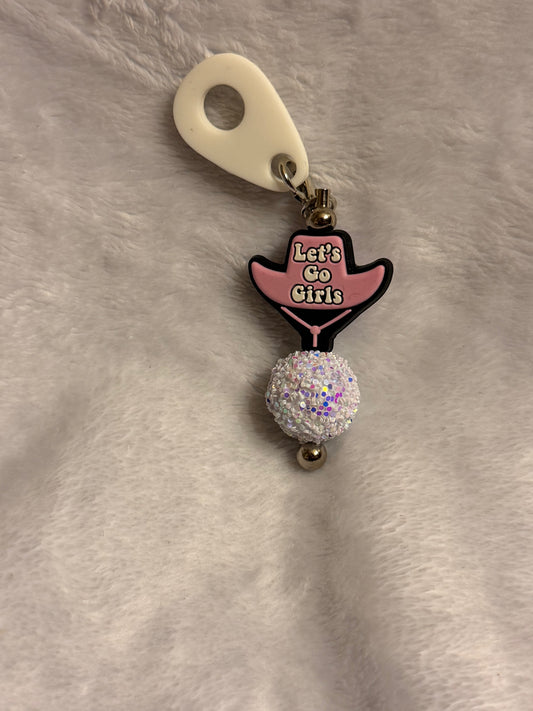 Let’s go girls straw charm